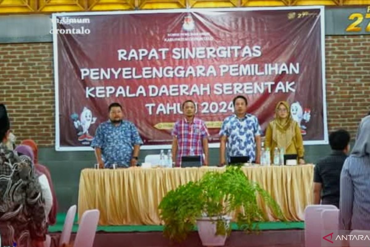 KPU Kabupaten Gorontalo gelar rapat sinergitas penyelenggara Pilkada 2024