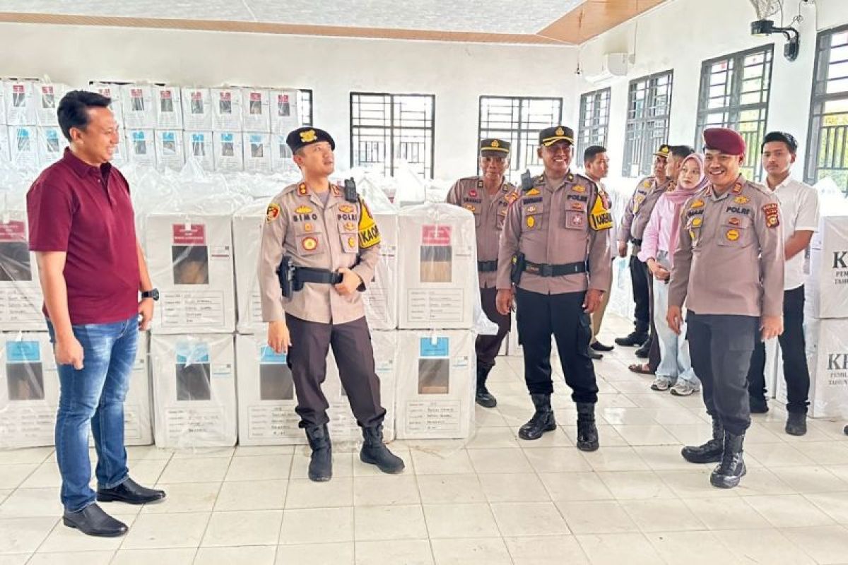 Kapolres Bengkalis cek persiapan rekapitulasi suara PPK Bathin Solapan