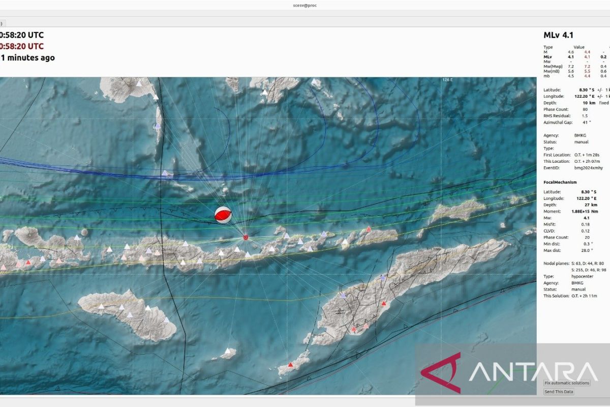 Kota Maumere diguncang gempa dangkal