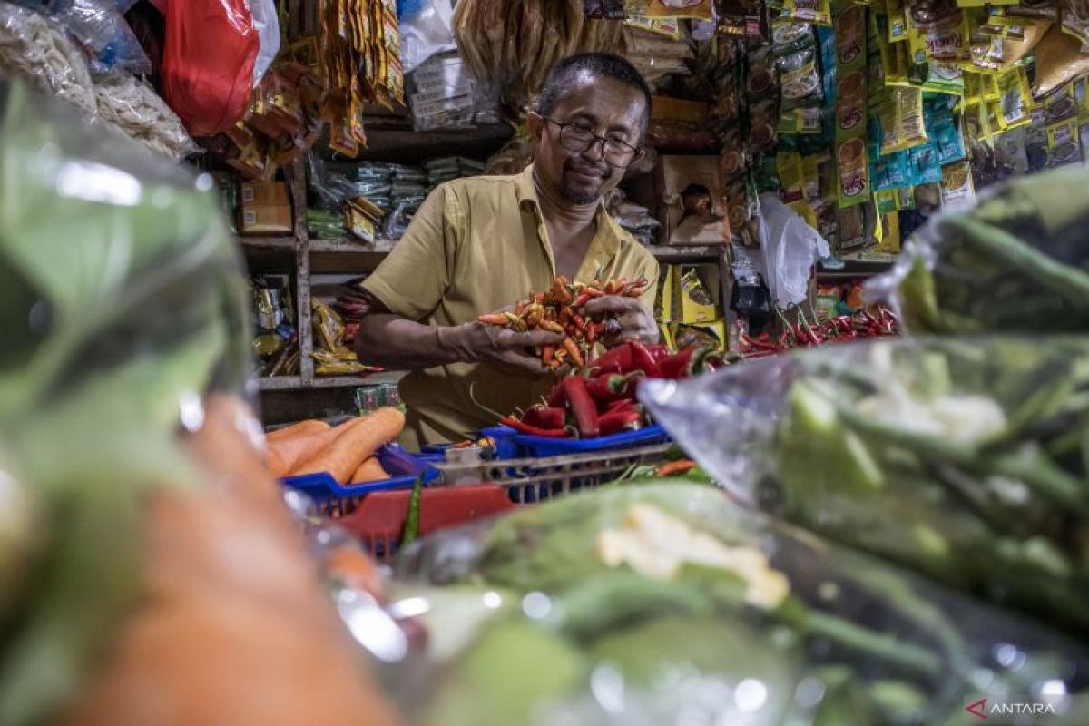 Harga pangan di pasar induk Tanjung Pandan stabil