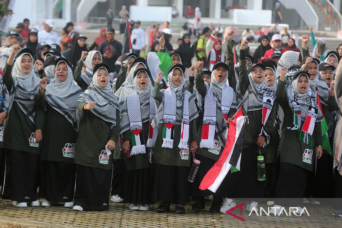 FOTO - aksi solidaritas bela Palestina di Aceh