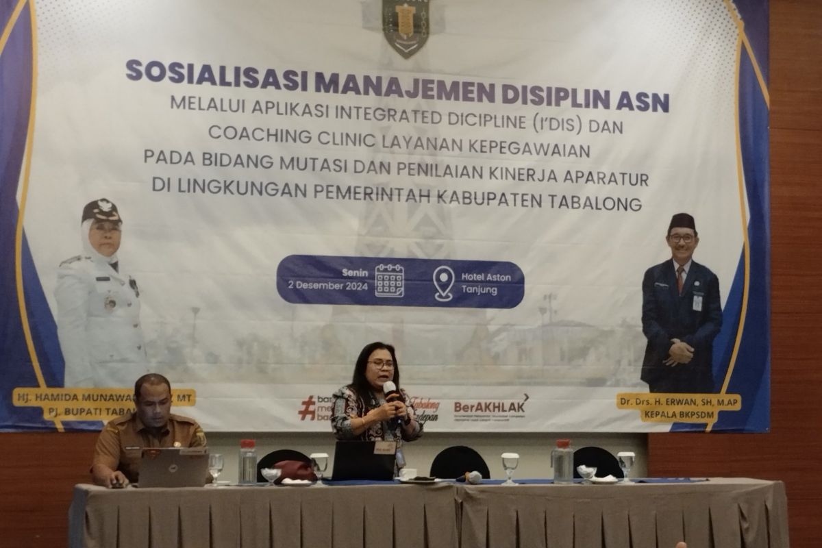 ASN Tabalong ikuti sosialisasi manajemen disiplin