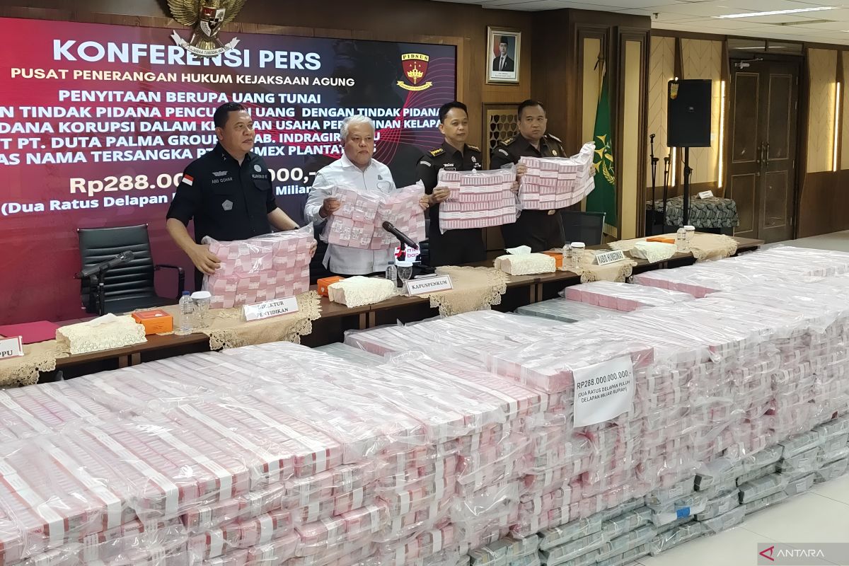 Lagi, Kejagung sita uang Rp288 miliar terkait kasus Duta Palma