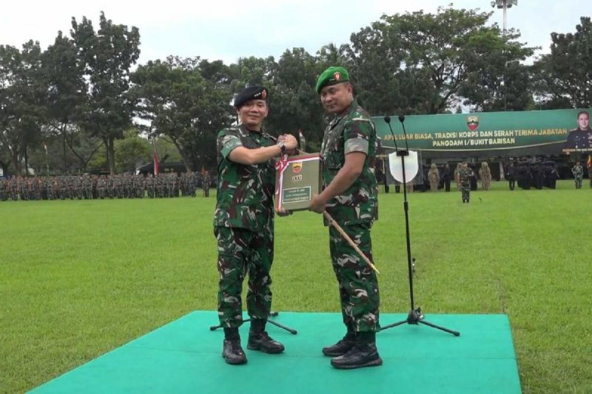 Mayjen TNI Rio Firdianto resmi jabat Pangdam I Bukit Barisan