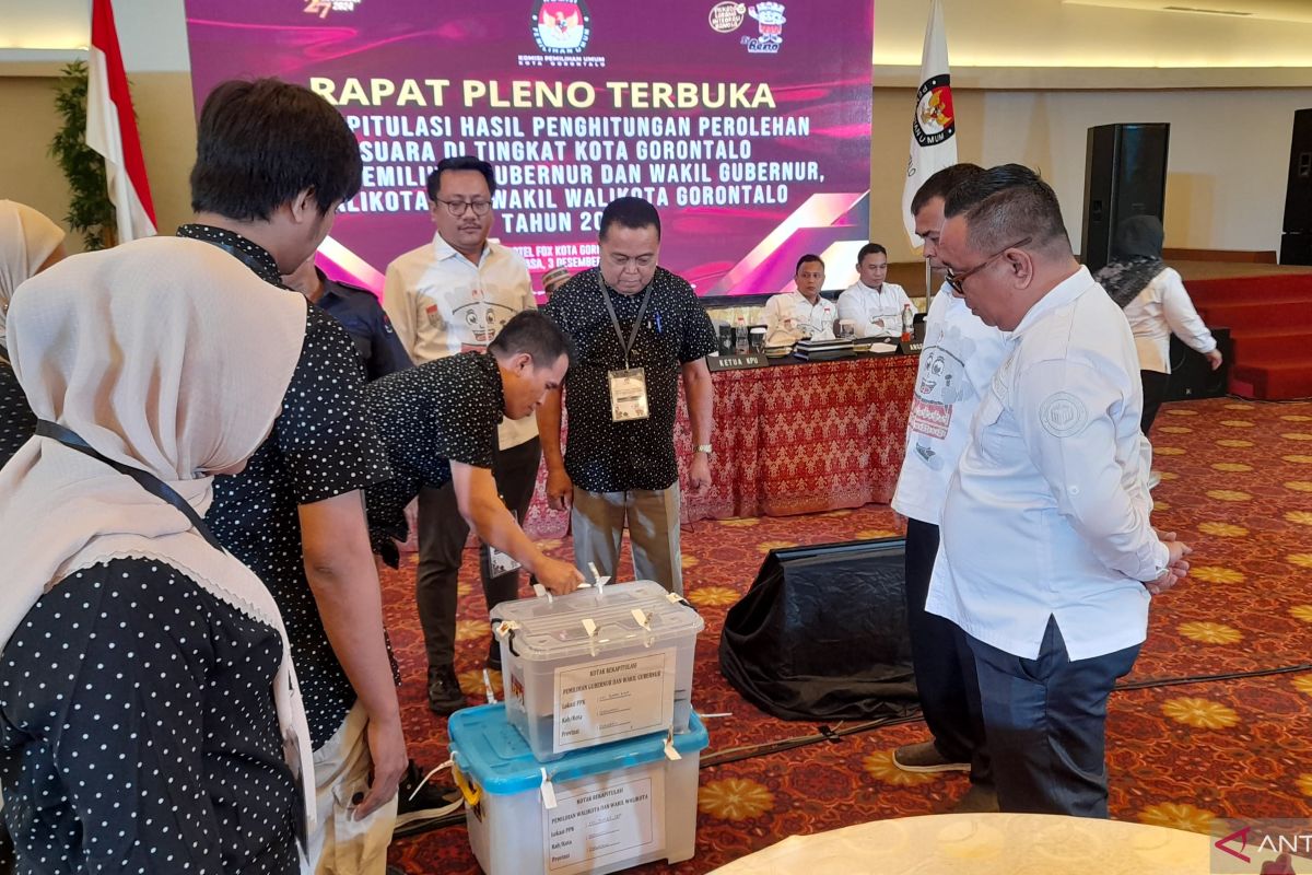 KPU Kota Gorontalo rekapitulasi hasil perhitungan perolehan suara