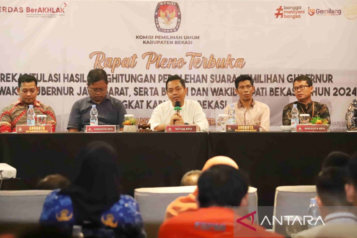 21 kecamatan tuntas rekapitulasi suara Pilkada Kabupaten Bekasi 2024