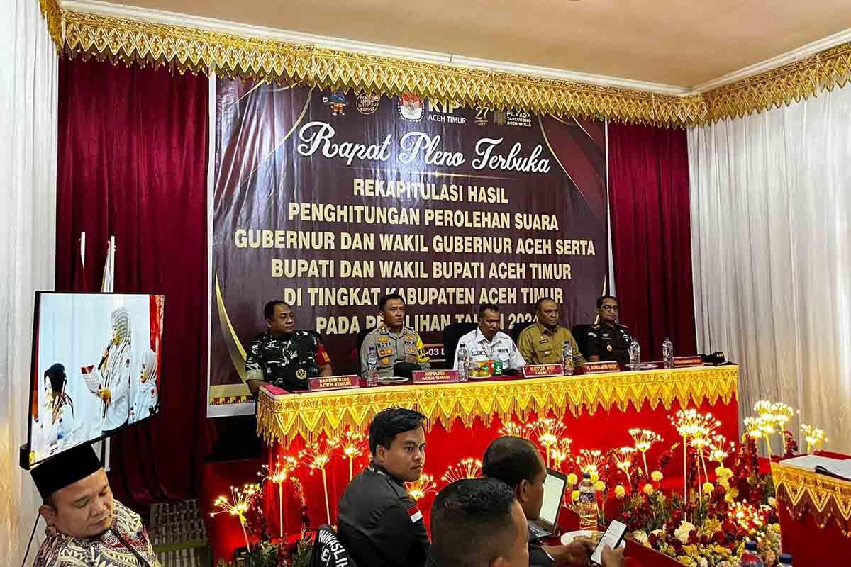 KIP Aceh Timur tetapkan peraih suara terbanyak Pilkada 2024, paslon AZAN menang