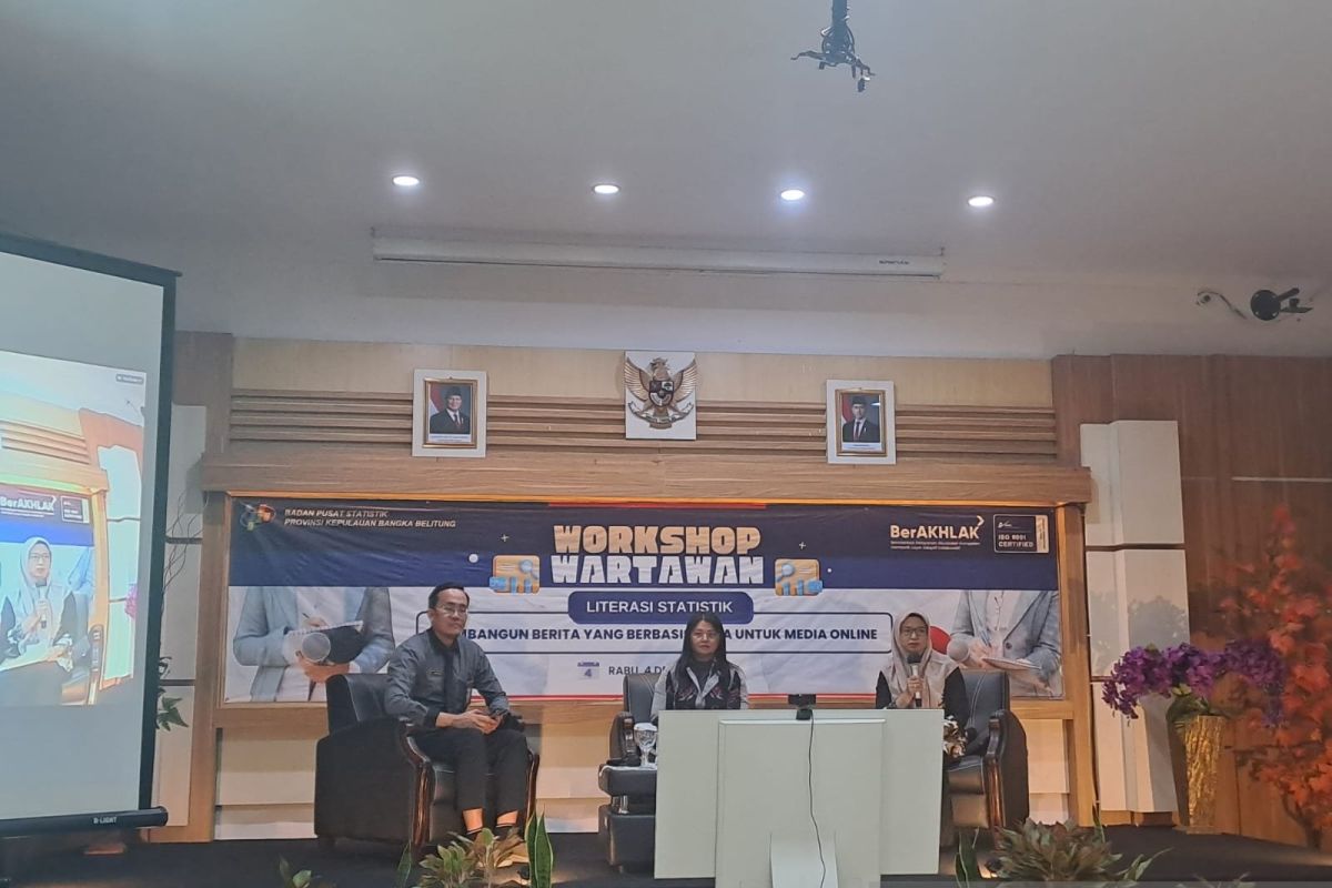 BPS Babel tingkatkan pengetahuan jurnalis lewat workshop literasi statistik