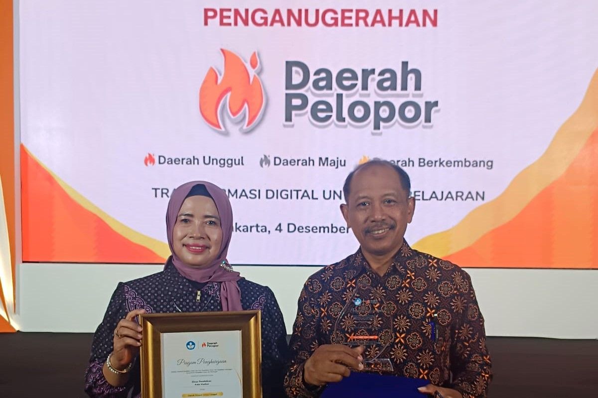 Kota Madiun raih anugerah Daerah Pelopor Transformasi Digital Pembelajaran