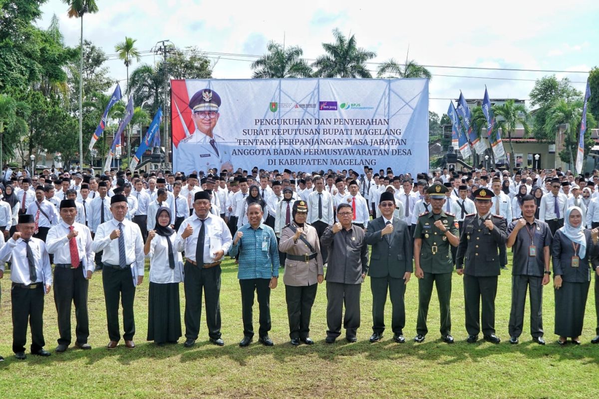 Pj Bupati Magelang kukuhkan ribuan anggota  BPD