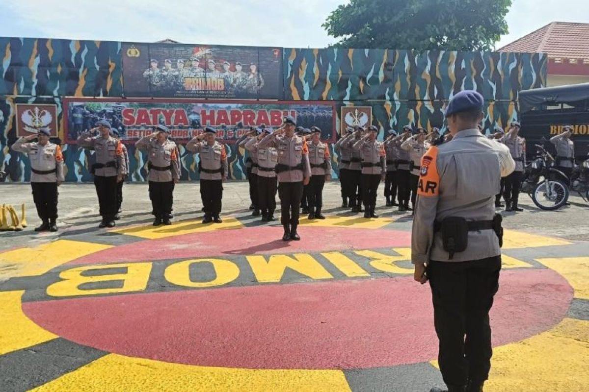 Antisipasi Bencana Alam Satbrimob Polda Kaltara Laksanakan Apel Siaga SAR