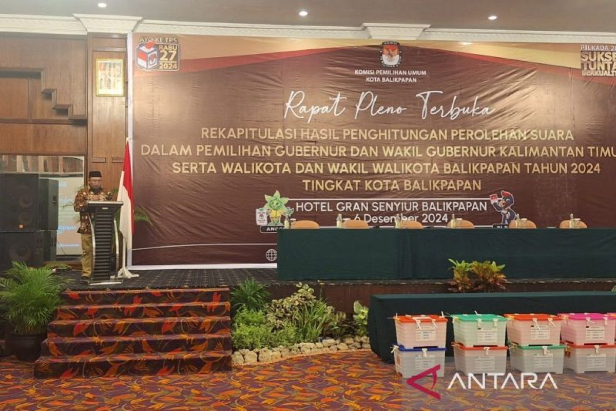 Pleno tingkat kota Balikpapan Rahmad-Bagus unggul di enam kecamatan