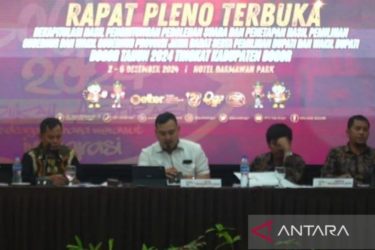 KPU Kabupaten Bogor: Rudy Susmanto-Ade Ruhandi peroleh 1.559.328 suara pada Pilkada 2024