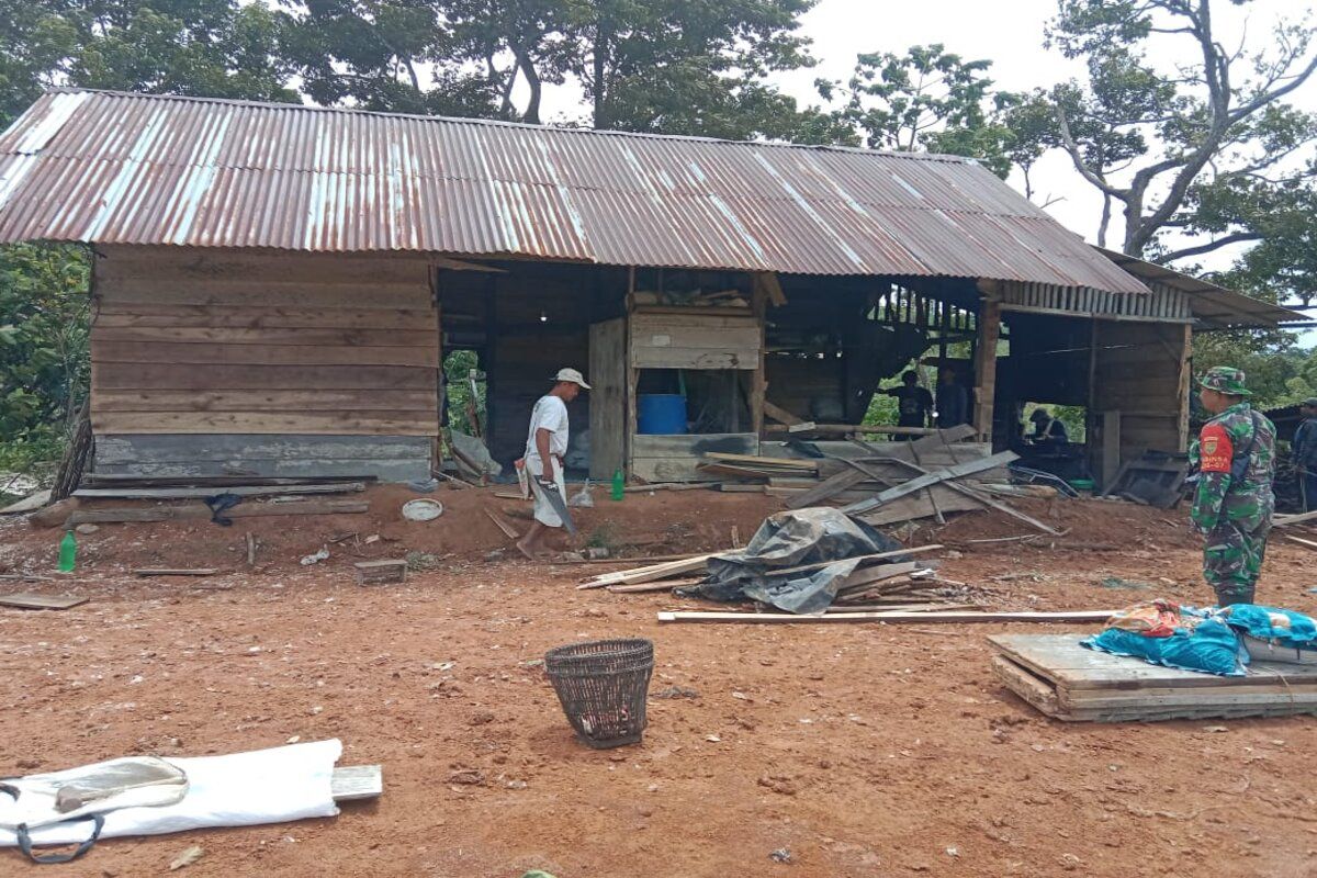 Gajah liar merusak rumah warga Lampung Barat