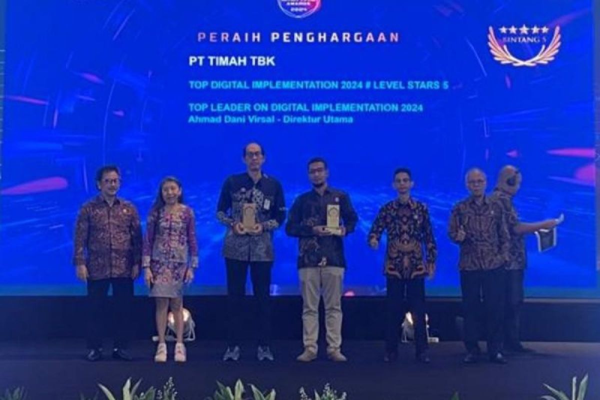 PT Timah raih dua penghargaan bergengsi di Top Digital Awards 2024