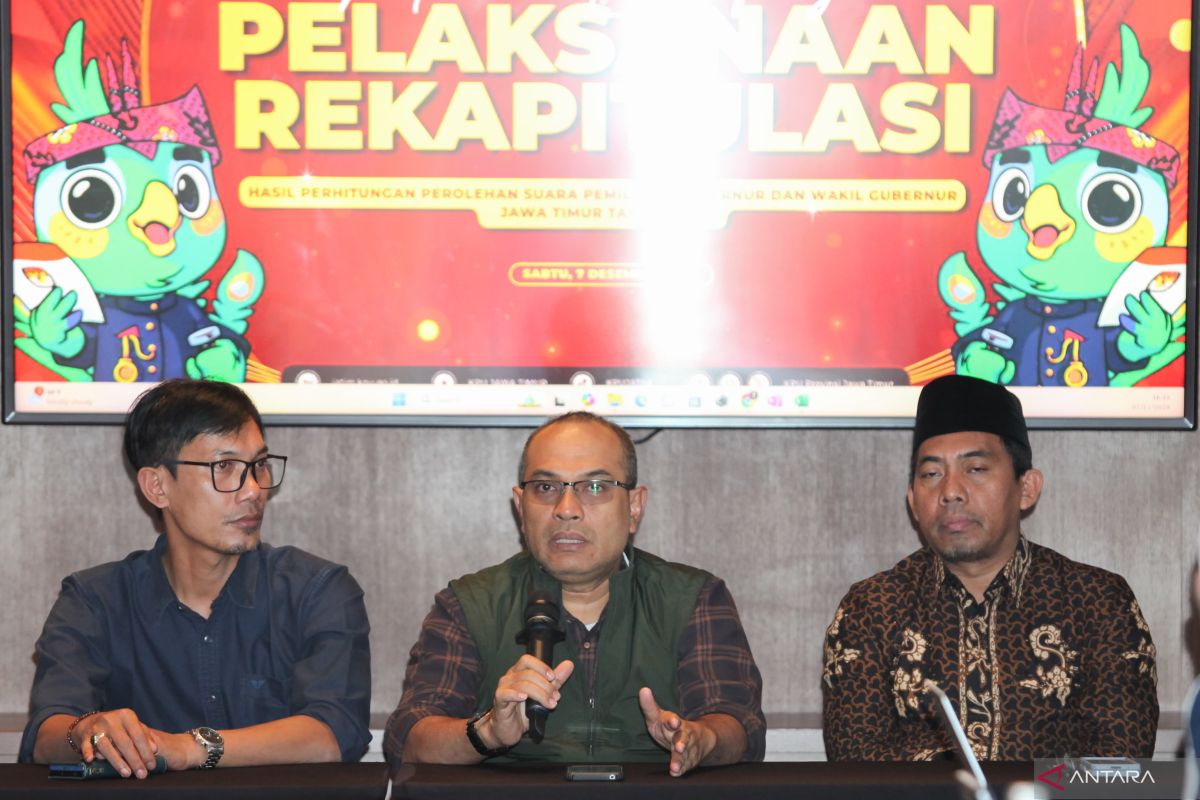 KPU Jatim jadwalkan rekapitulasi suara Pilkada 2024 pada 8 Desember