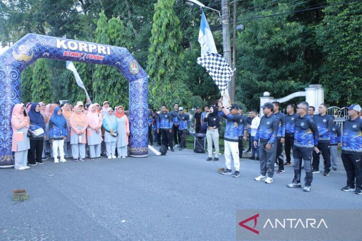 Semarak HUT, DPK Korpri Asahan gelar gerak jalan santai