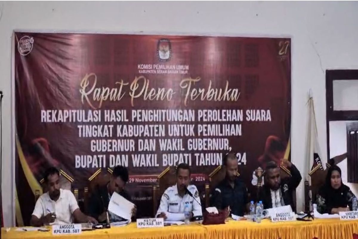 KPU SBT tetapkan Paslon Fachri Husni - Muhammad Miftan menang pilkada serentak 2024