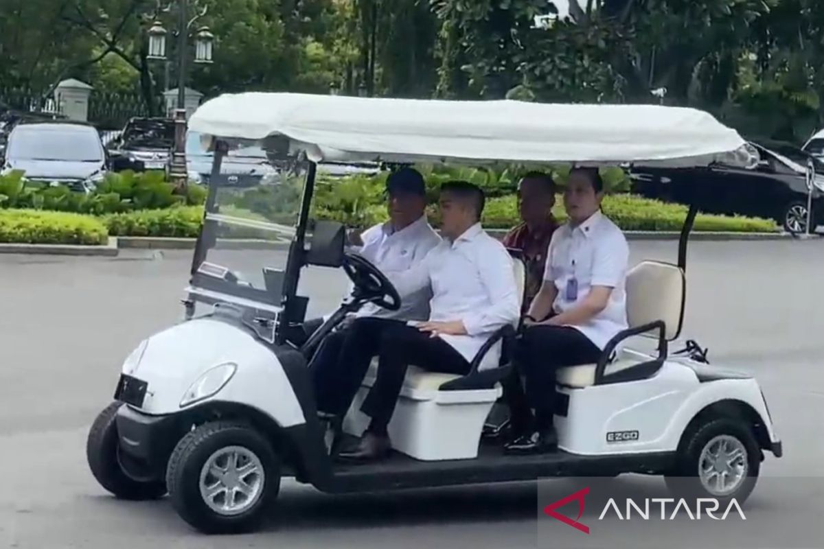 Presiden keliling kompleks Istana gunakan kendaraan "buggy"