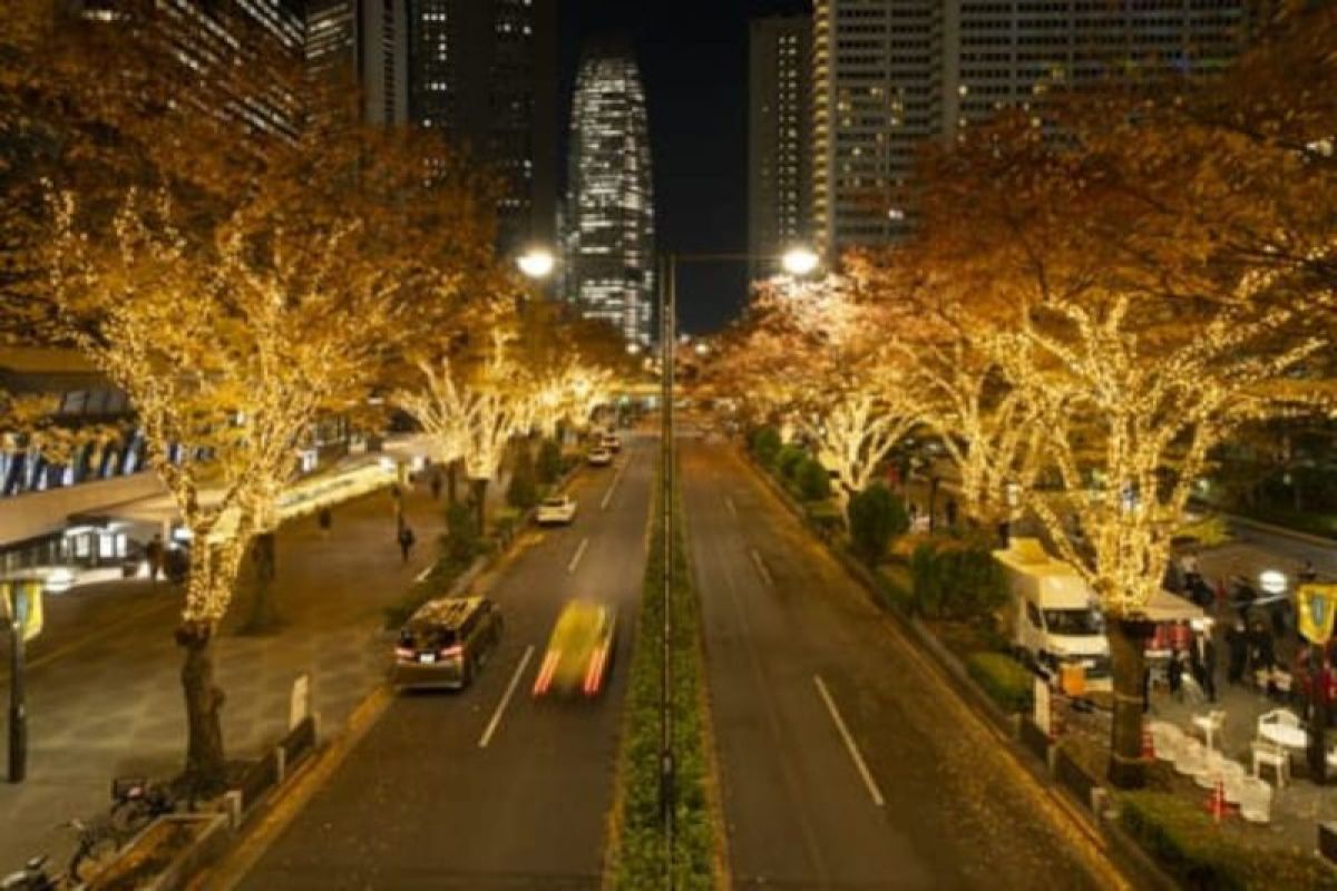 The Nishi-Shinjuku Illumination Market Lighting Ceremony, a New Illumination in Tokyo, Held to Illuminate the Nighttime in Nishi-Shinjuku!