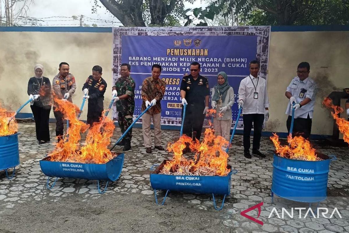 Bea Cukai Pantoloan Palu musnahkan BMMN eks penindakan kepabeanan