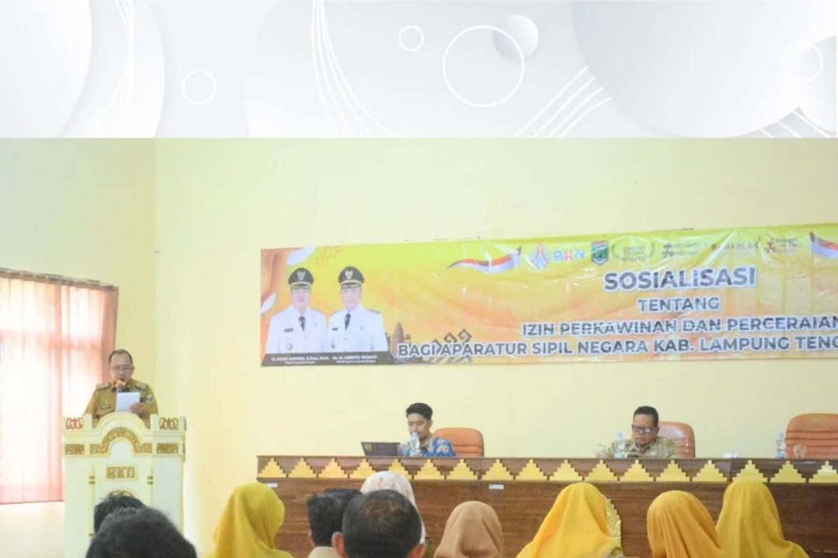 Pemkab Lampung Tengah gelar sosialisasi izin perkawinan dan perceraian