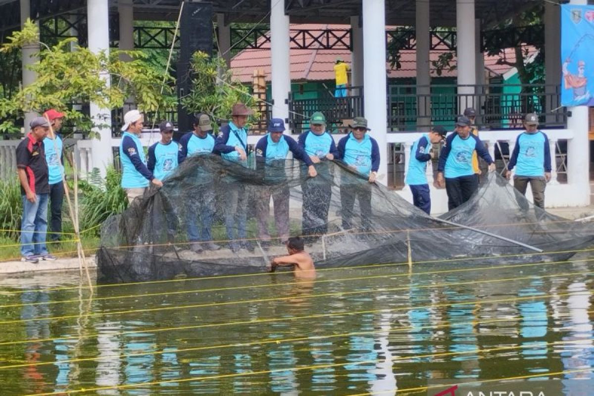 DKPPTPH Tabalong tebar 500 kilogram ikan mas untuk lomba mancing