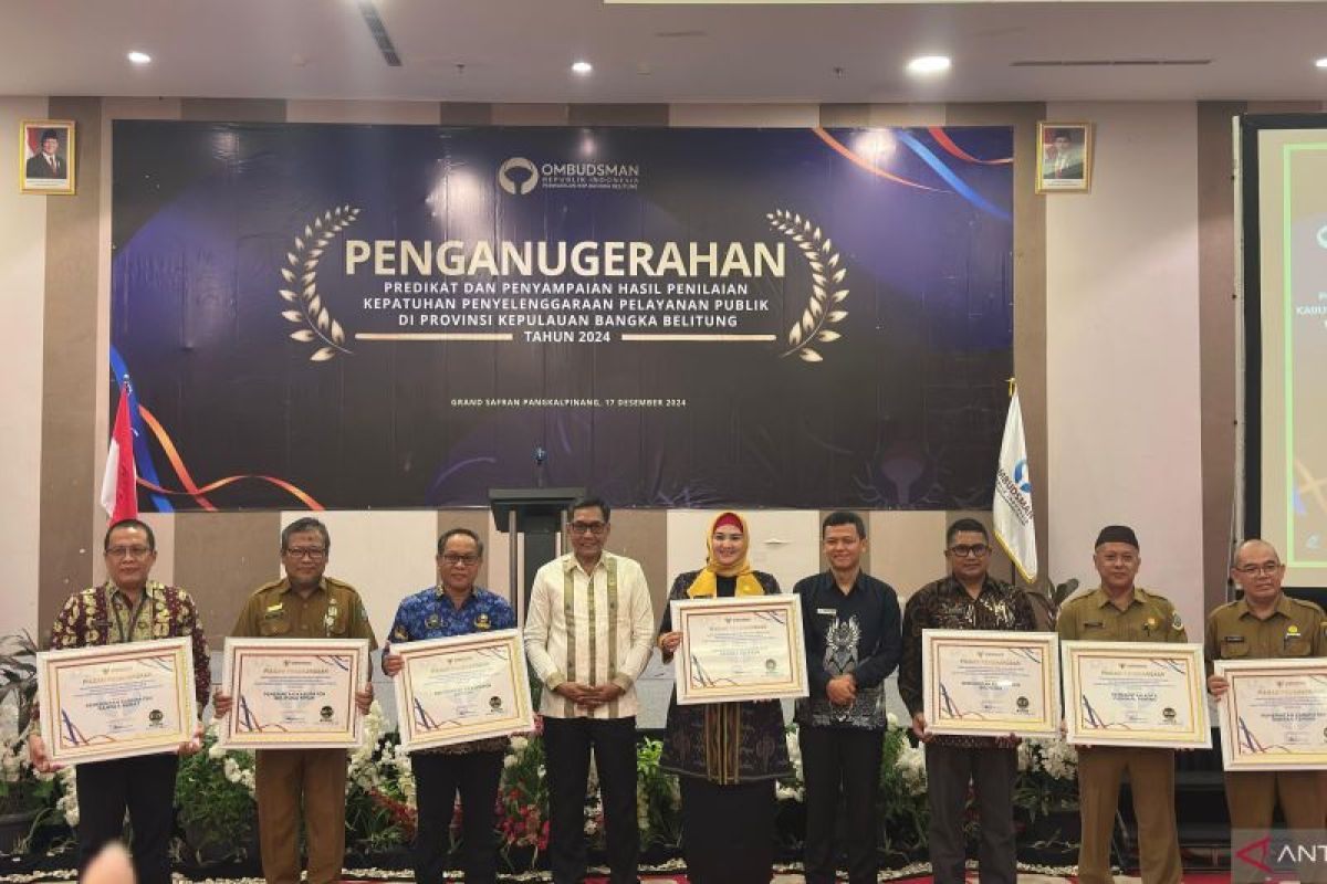 Bangka Selatan raih penghargaan penyelenggaraan pelayanan publik