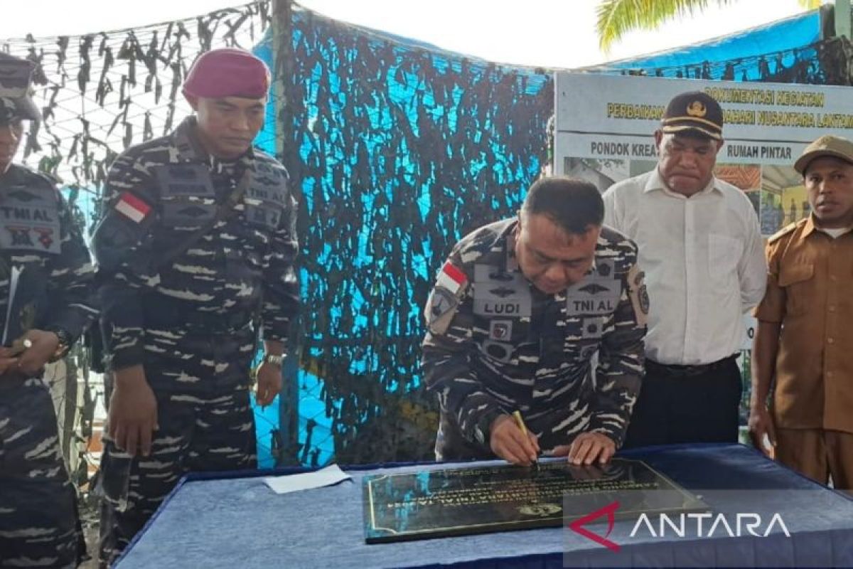 Lantamal X Jayapura resmikan Kampung Bahari Nusantara di Distrik Depapre