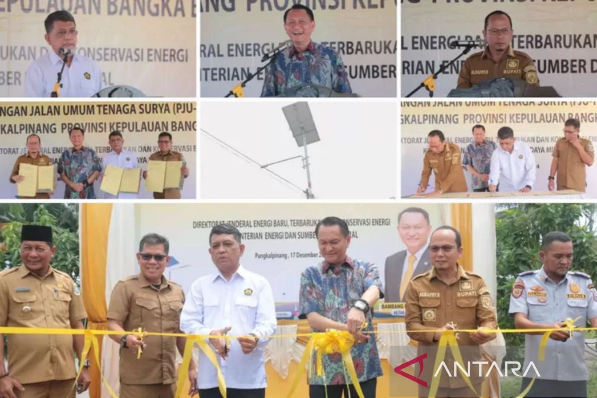 Bangka Tengah terima bantuan 35 lampu PJUTS