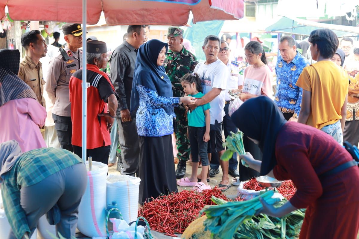 Jamin Ketersedian Pangan, Pemda Pesisir Selatan Bersama Bolog Turun ke Pasar Tradisional