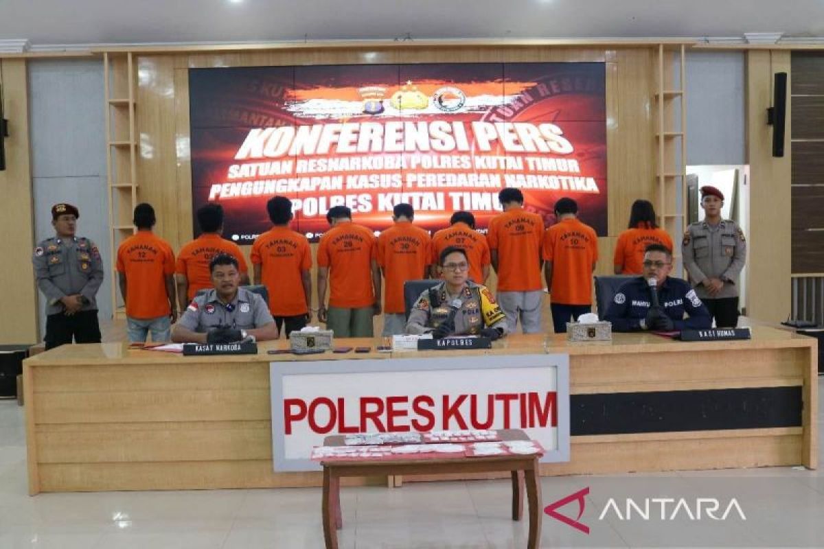 Polres Kutim amankan 9 orang tersangka pengedar Narkoba