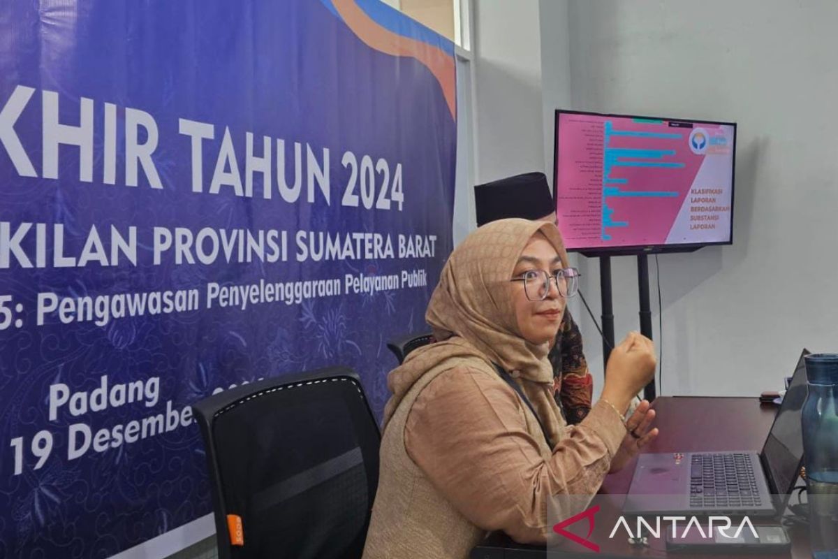 Ombudsman RI Kanwil Sumbar terima 539 laporan sepanjang 2024