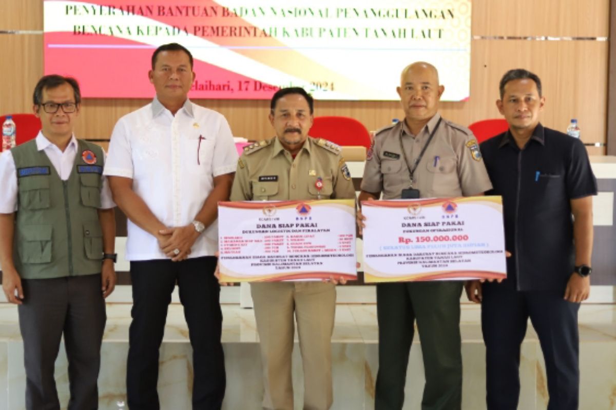 Tanah Laut terima bantuan dana dari BNPB dan DPR RI