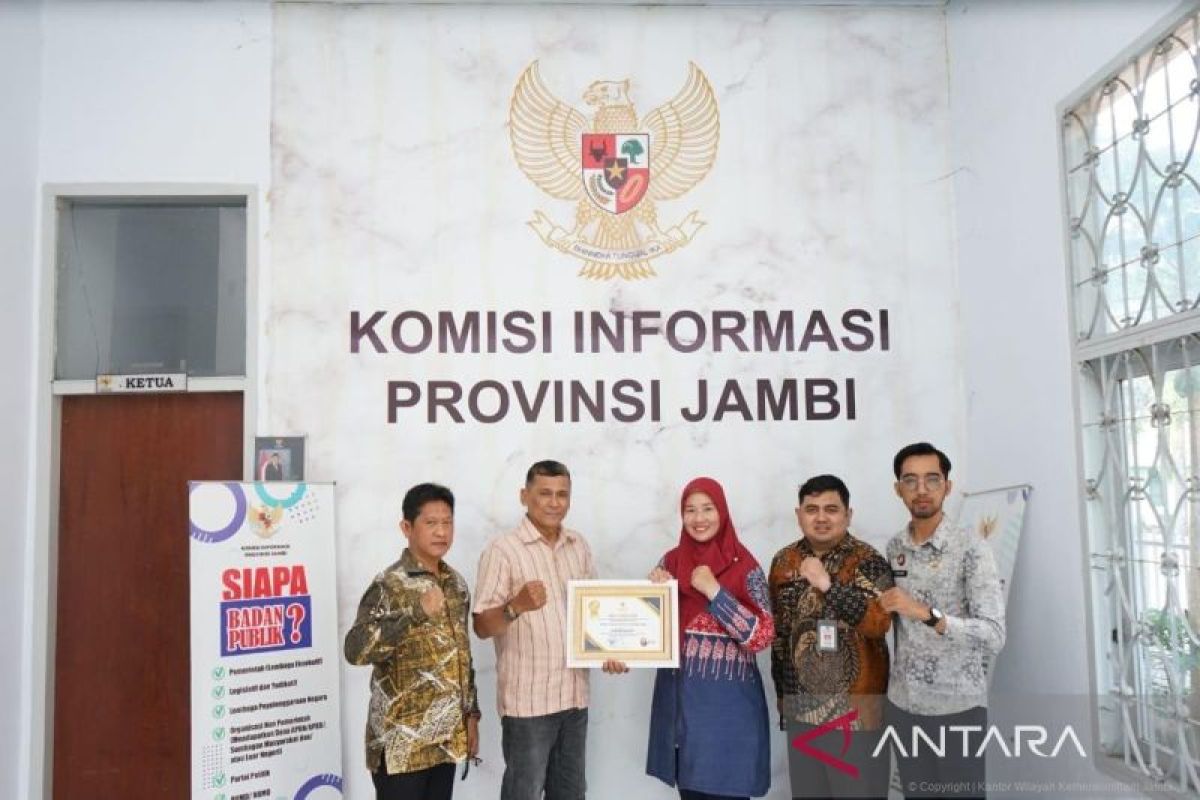 Kanwil Kemenkumham Jambi Kembali Raih Penghargaan Keterbukaan Informasi Publik