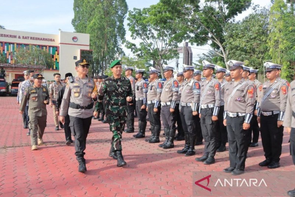 Polres Kutai Timur gelar apel pasukan Operasi Lilin Mahakam 2024