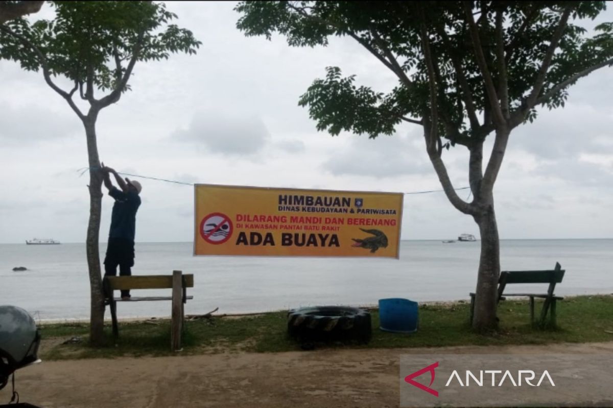 Polisi Bangka Barat imbau wisatawan waspada ancaman buaya di pantai