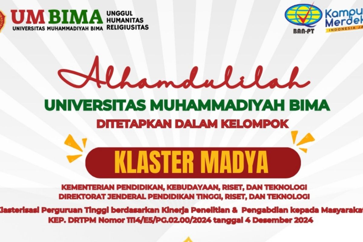 Universitas Muhammadiyah Bima jadi kampus terbaik di Bima dan Dompu