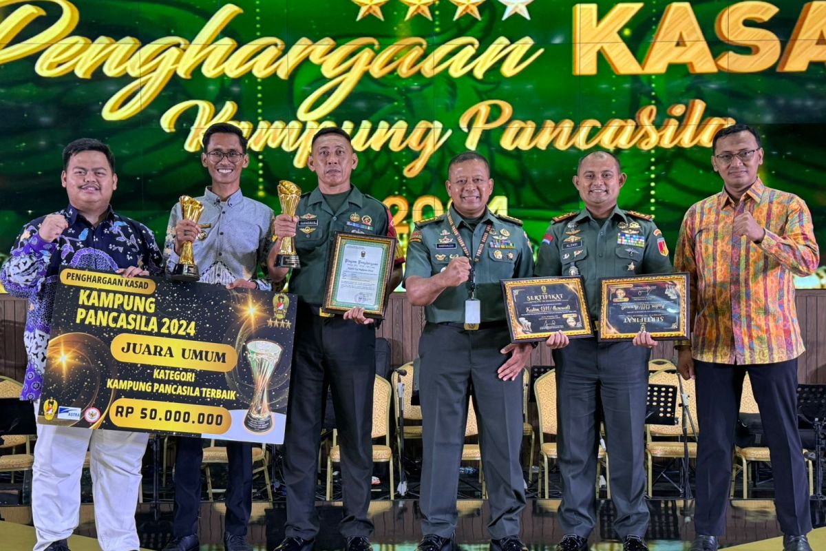 Kodim Morowali Sulawesi tengah raih juara umum Kampung Pancasila pada KASAD Award 2024