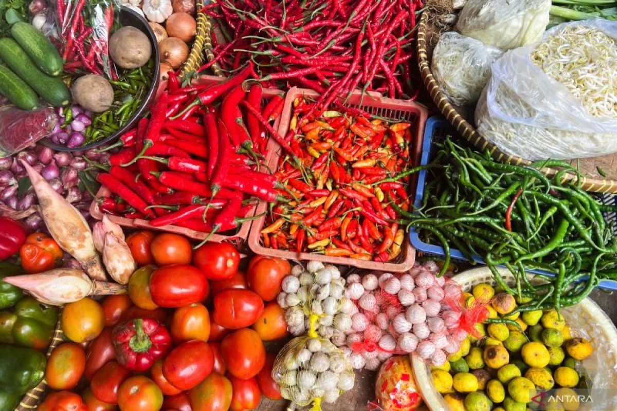 Minggu, harga bawang merah Rp40.220/kg, cabai rawit Rp45.510/kg