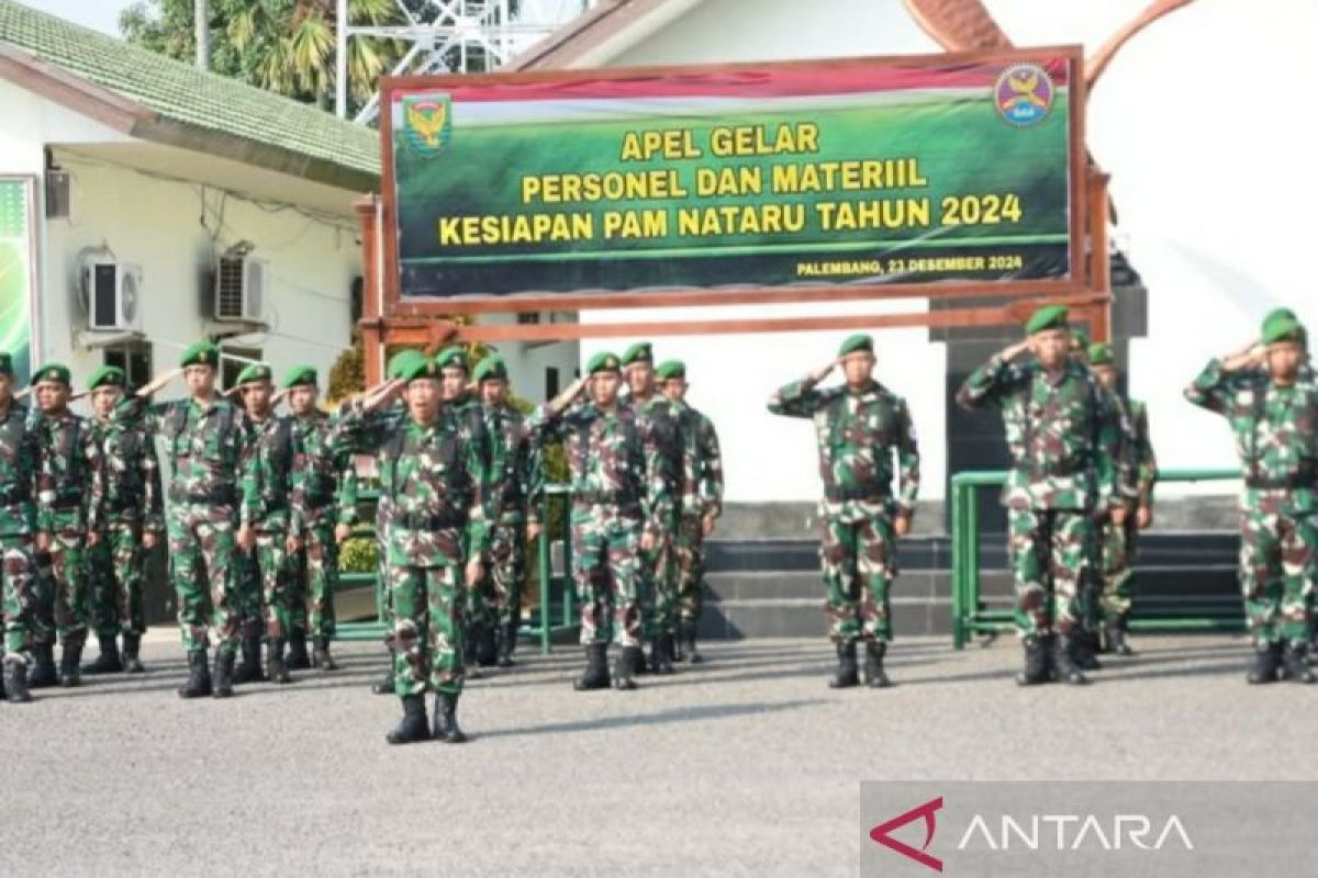 Korem 044/Gapo siagakan ratusan prajurit  perkuat pengamanan Nataru