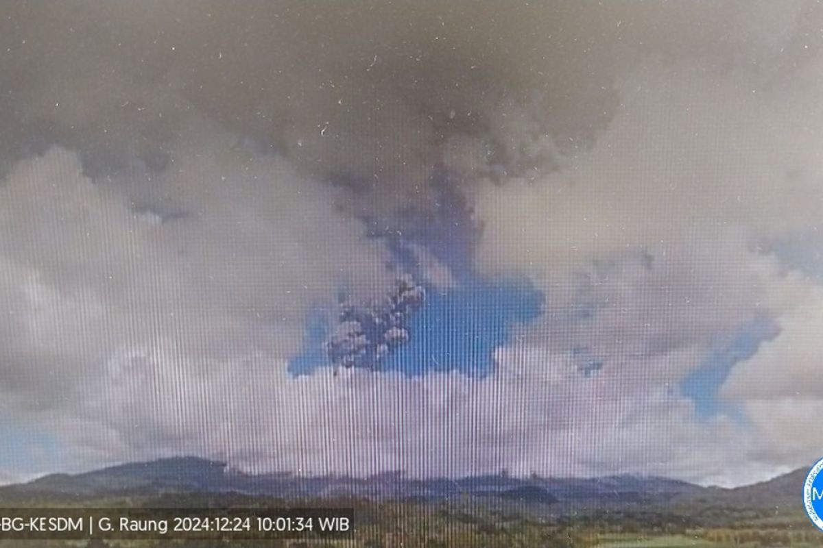 Gunung Raung Jatim erupsi sebanyak lima kali