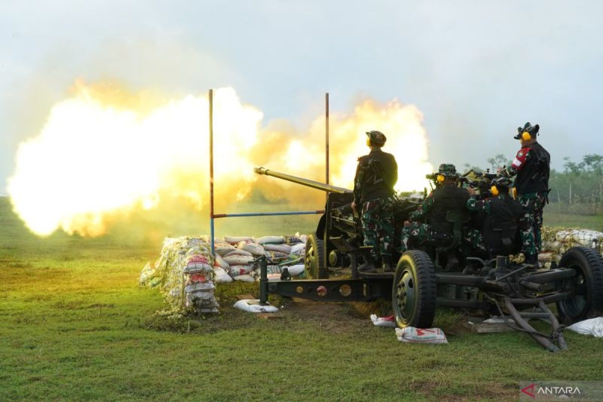 TNI AD latihan perang senjata berat pemusnah pesawat