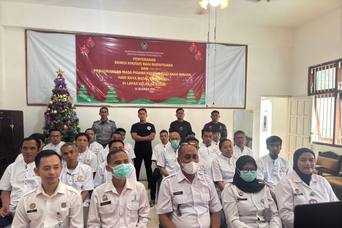 Sebanyak 19 narapidana Lapas Kediri dapat remisi Natal