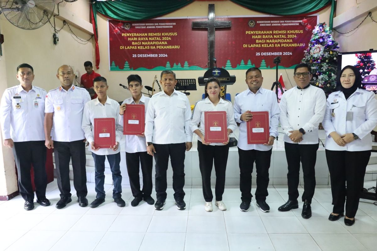 982 WBP di Riau terima remisi Natal, 13 langsung bebas