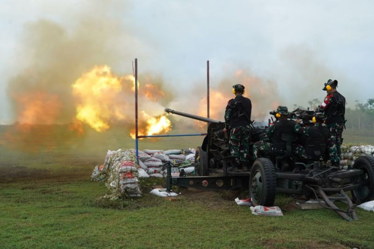 TNI AD latihan perang senjata berat pemusnah pesawat di Aceh