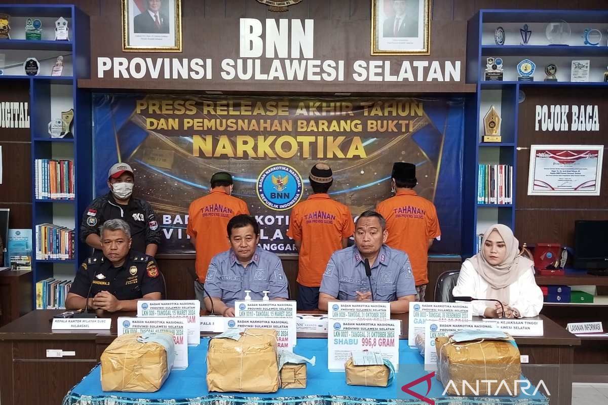 Sulawesi Selatan darurat narkoba peringkat lima se-Indonesia