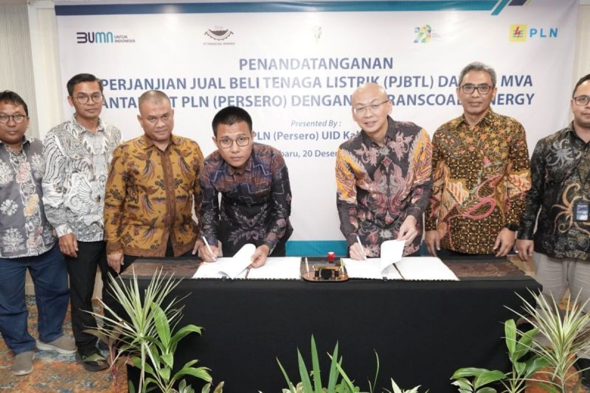 PLN UID Kalselteng dan PT TCM Tandatangani PJBTL Daya 30 MVA