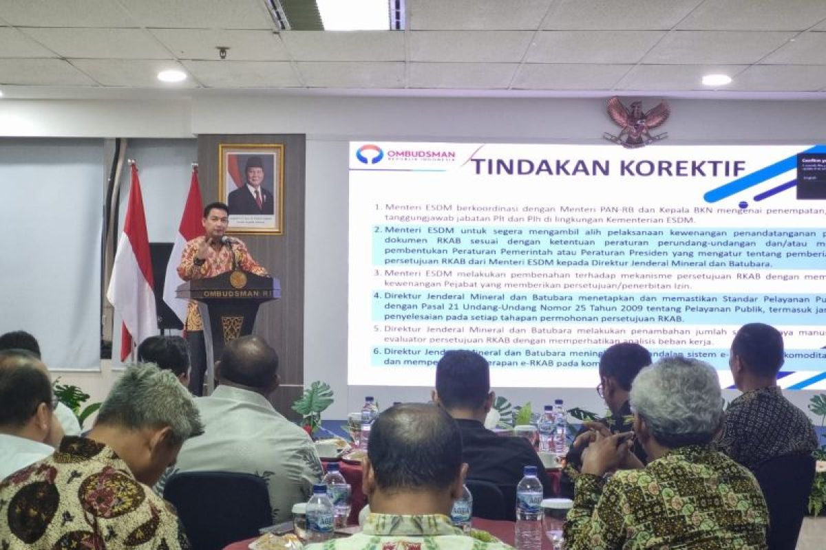 Ombudsman RI temukan maladministrasi penerbitan persetujuan RKAB pertambangan minerba 2021-2024