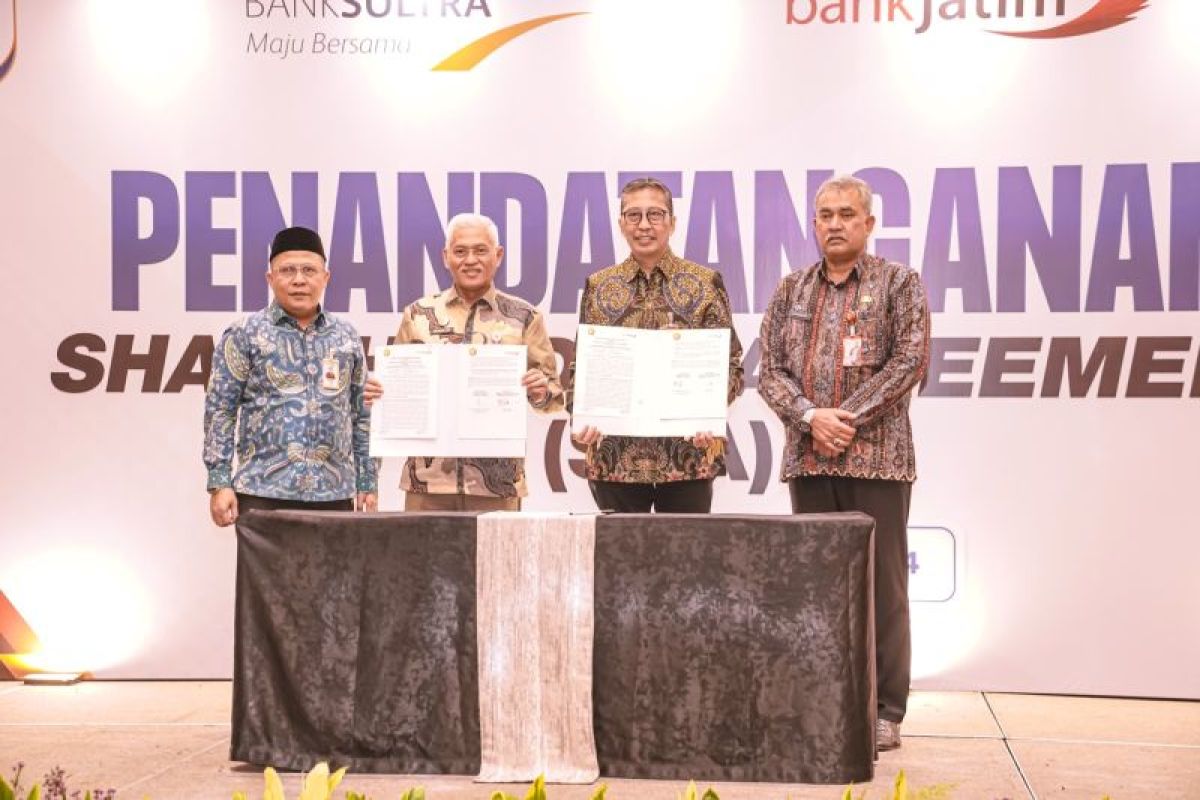 Bank Sultra dan Bank Jatim resmi jalin sinergi KUB